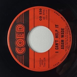 Adam Wade - I Can't Help It / I Had The Craziest Dream 7" Vinyl 45 on Coed VG+